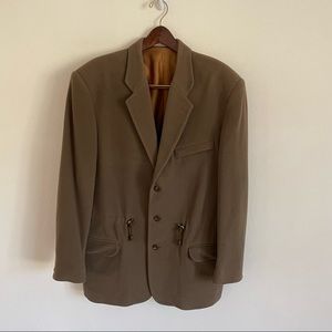 Vintage Martinique olive wool coat